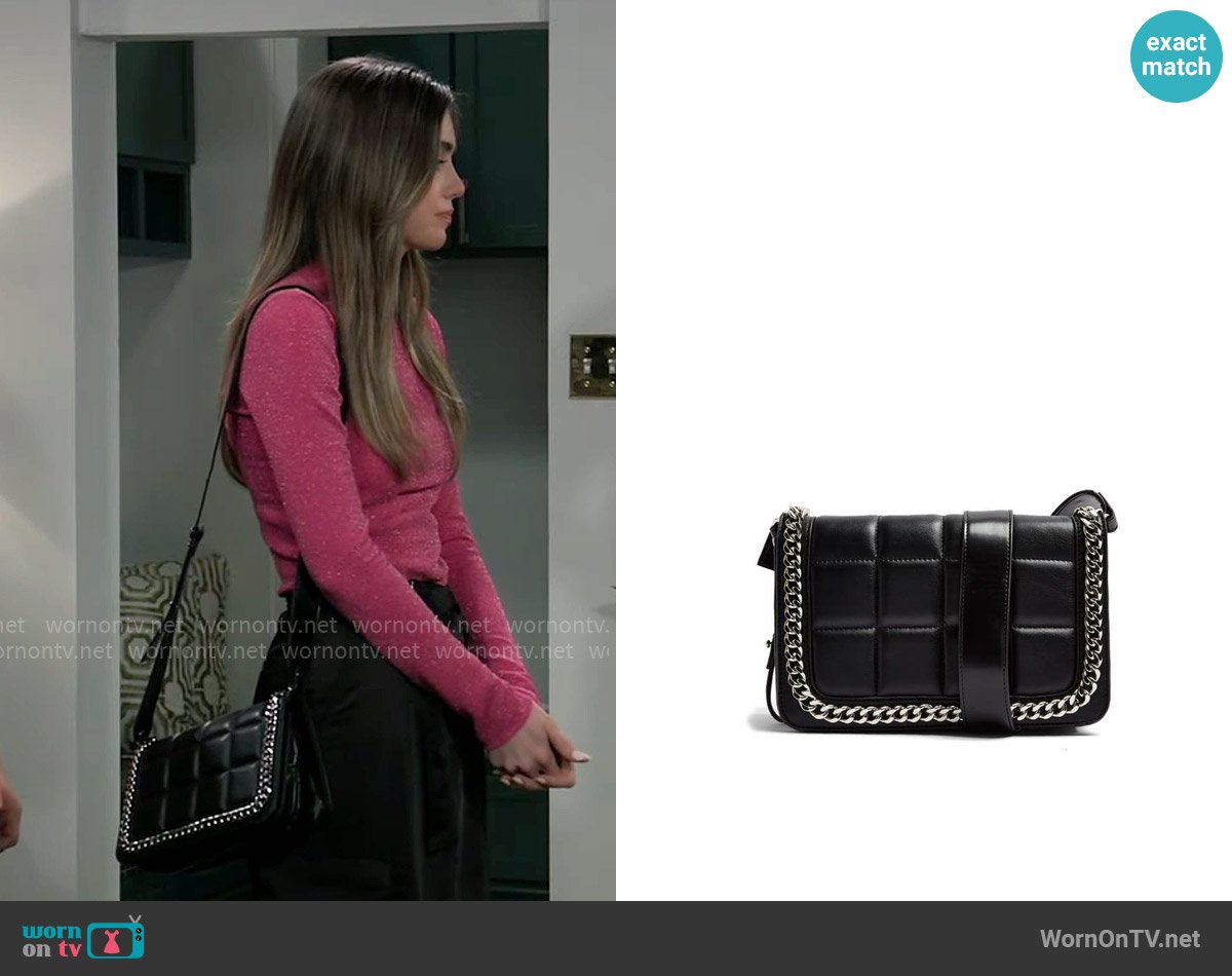 Topshop Crossbody Bag With Chain Detail worn by Emma Scorpio-Drake (Braedyn Bruner) on General Hospital