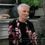 Tracy's black and pink floral kimono on General Hospital