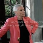Tracy’s coral jacket on General Hospital