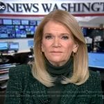 Martha Raddatz’s green tweed blazer on Good Morning America