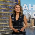 Ginger's black knit v-neck dress on Good Morning America