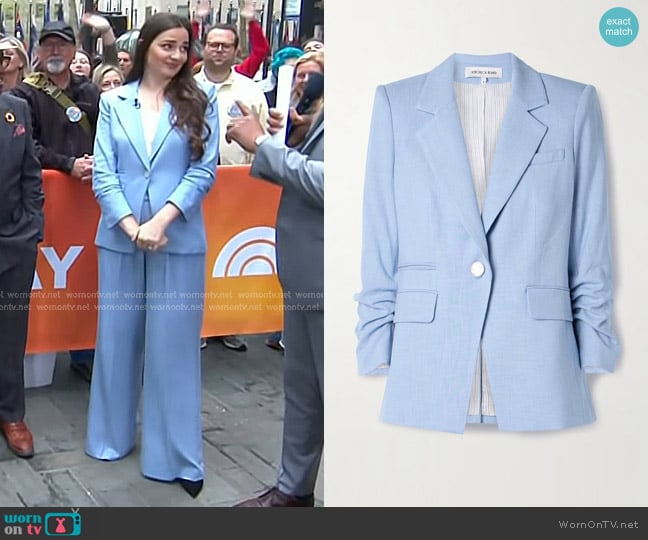 Veronica Beard Battista Dickey Jacket in Bluebell worn by Charlotte Triggs on Today
