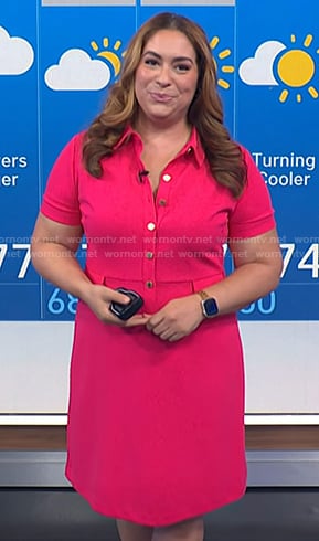 Violeta Yas' pink polo dress on NBC News Daily