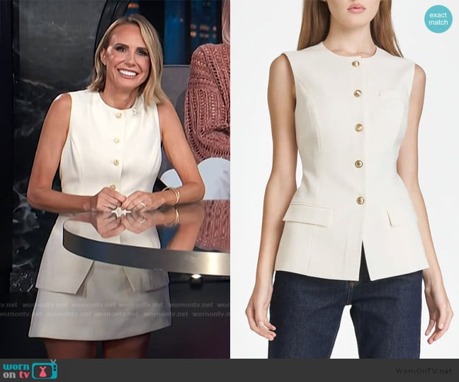 WayF Della Button-Up Vest worn by Keltie Knight on E! News