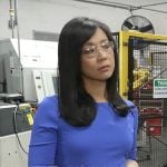 Weijia Jiang’s blue top on CBS Mornings