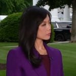 Nancy Chen’s purple blazer on CBS Evening News