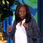 Whoopi’s gray ribbed cardigan on The View