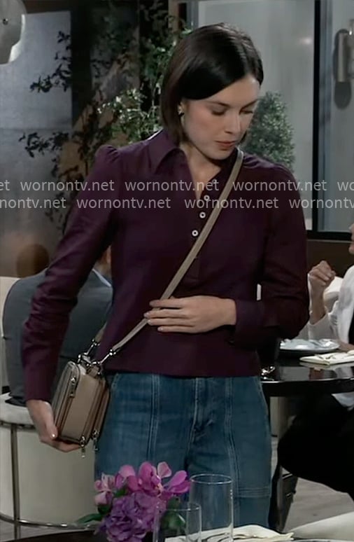 Willow's purple shirt on General Hospital