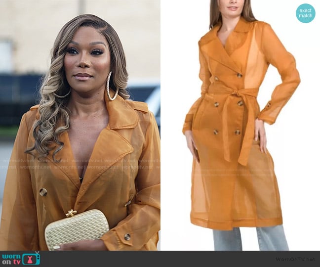 Organza Coat by 7 For All Mankind worn by Angela Oakley on The Real Housewives of Atlanta