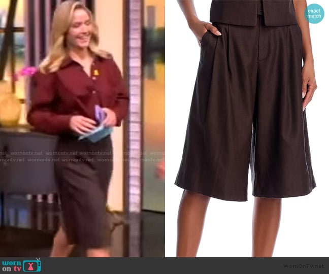 A.L.C. Charlie Bermuda Shorts worn by Sara Haines on The View