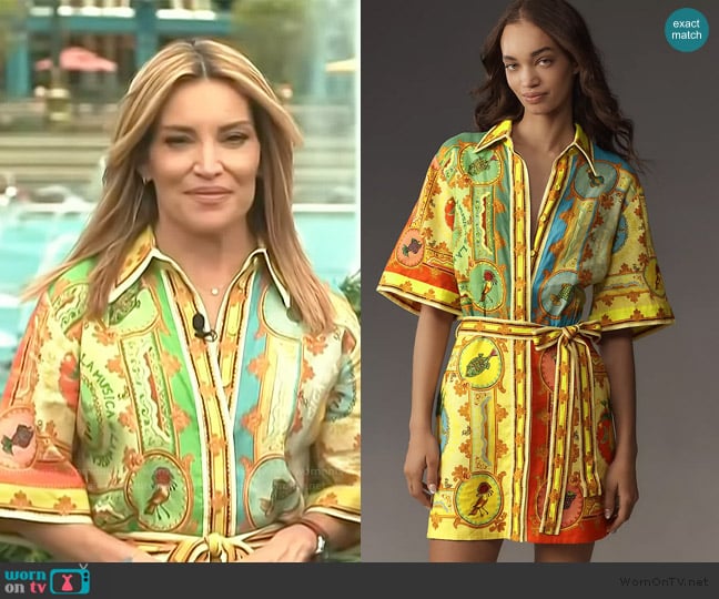 Alemais La Musica mini dress worn by Kit Hoover on Access Hollywood