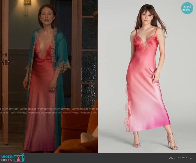 Agent Provocateur Bellini Long Slip Dress worn by Michaela Kell (Julianne Moore) on Sirens