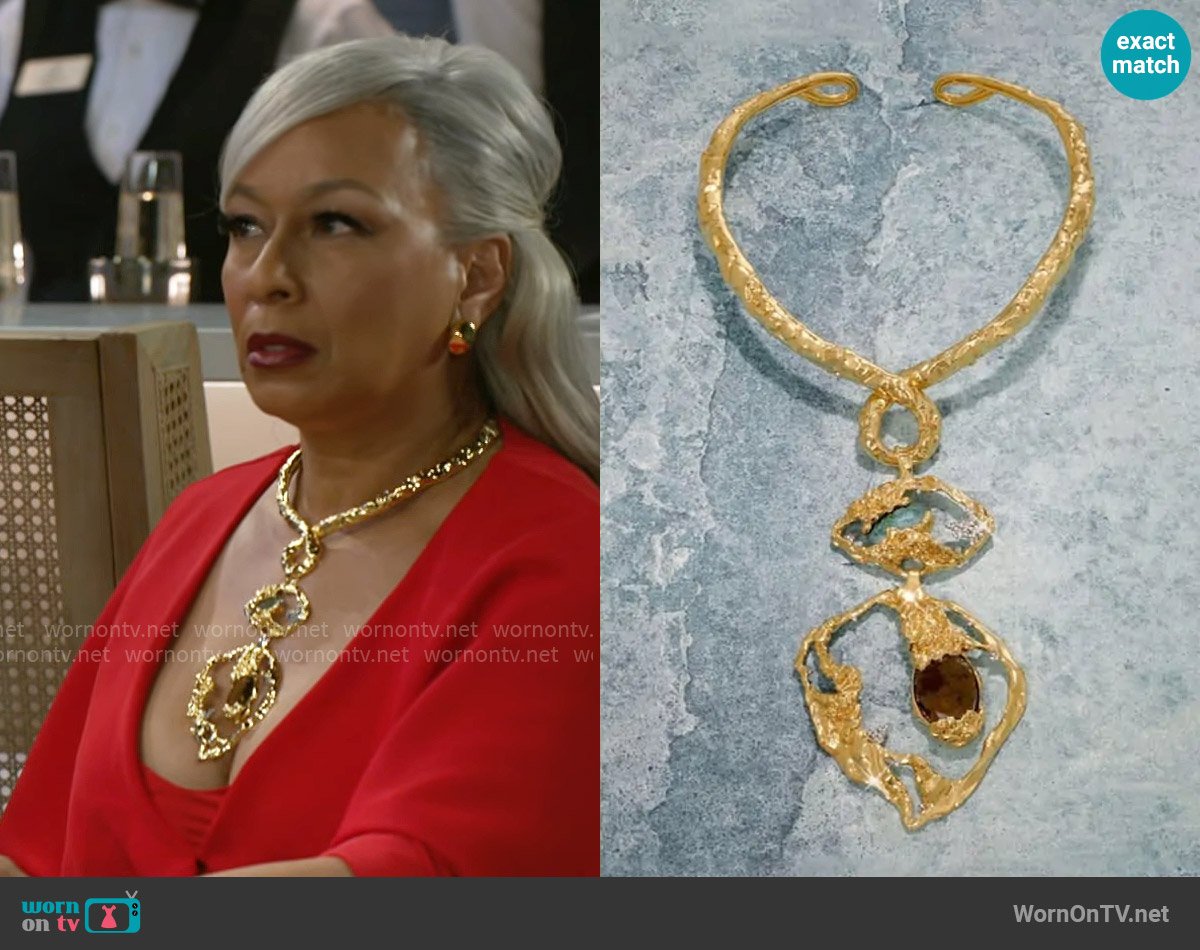 Alexis Bittar The Scultural Mobile Necklace worn by Anita Dupree ( Tamara Tunie) on Beyond the Gates