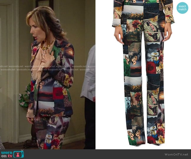 Alice + Olivia Livi Pants in eco fusion worn by Kate Roberts (Lauren Koslow) on Days of our Lives