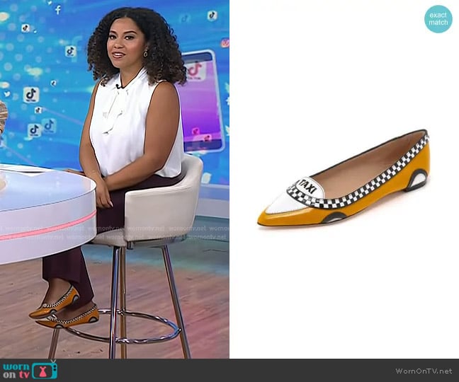 Arianna’s orange flat shoes on Today