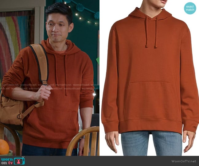 Arizona Super Soft Long Sleeve Hoodie in Bronze Wave worn by Benson Kwan (Harry Shum Jr.) on Greys Anatomy