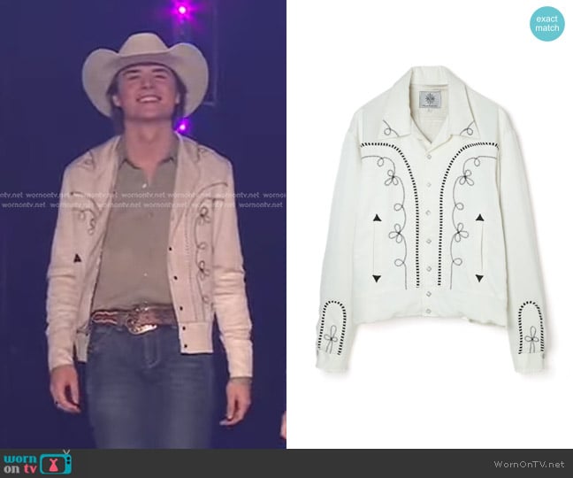Attractions Heavy Rayon Gabardine Western Blouson worn by John Foster on American Idol