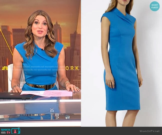 Karen Millen Pencil Dress in Blue worn by Jen Maxfield on Today