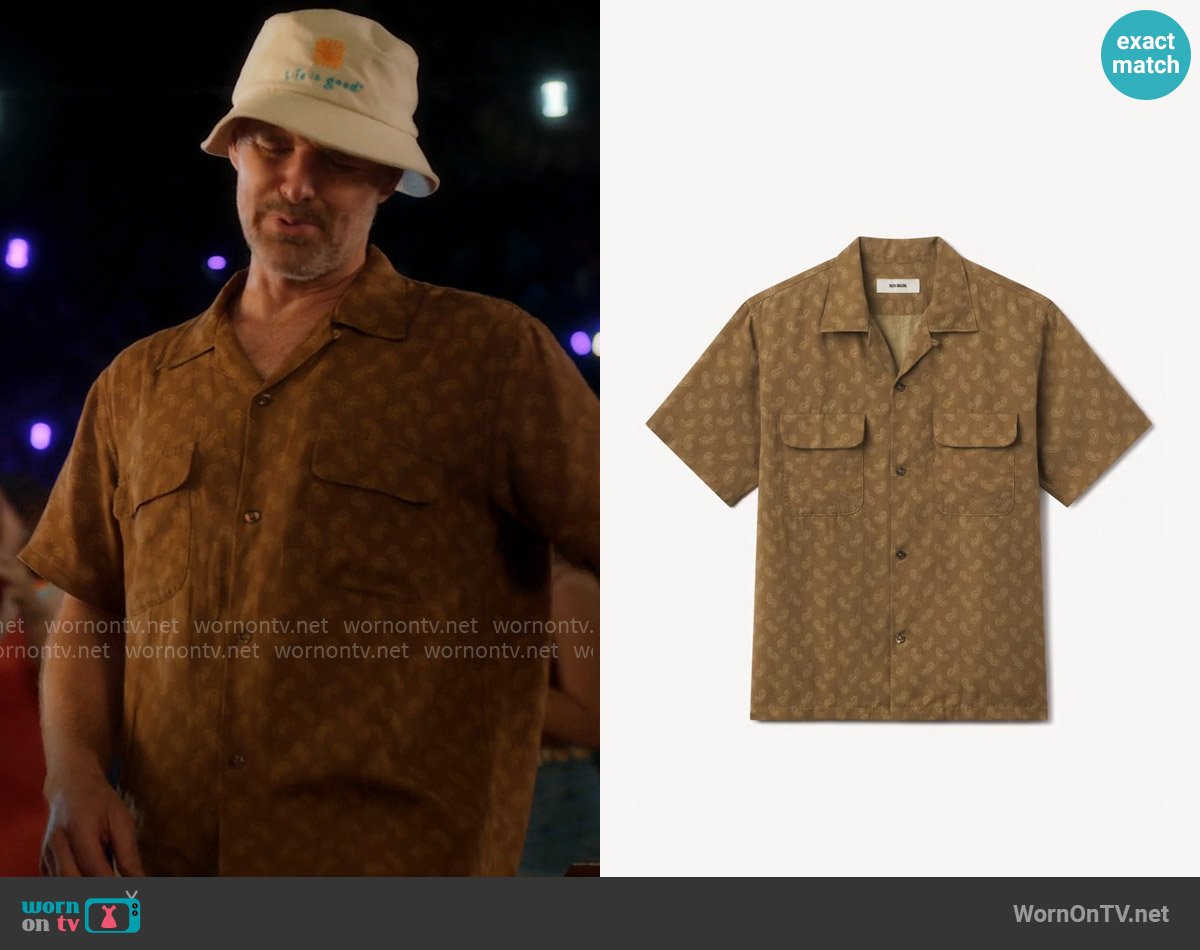 Buck Mason Draped Linen Camp Shirt worn by Jack (Will Forte) on The Four Seasons