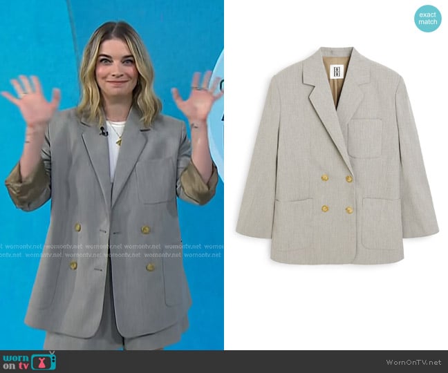 By Malene Birger Railey Crepe Suiting Blazer worn by Annie Murphy on Today