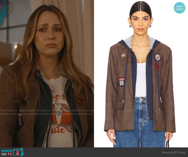 Central Park West Amari Plaid Dickie Blazer in Plaid worn by Maddie Kendall (Jennifer Love Hewitt) on 9-1-1
