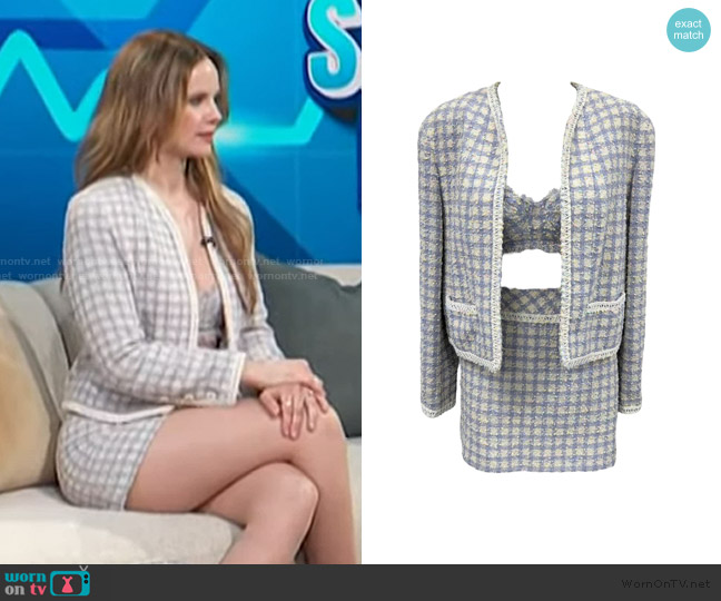 Chanel Three Piece Set worn by Sarah Ramos on Access Hollywood