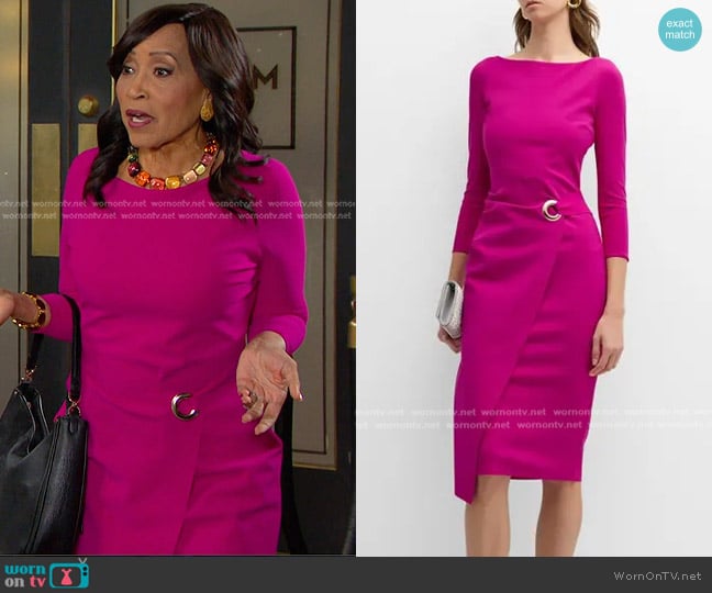 Chiara Boni La Petite Robe Zelie Midi Dress worn by Paulina Price (Jackée Harry) on Days of our Lives