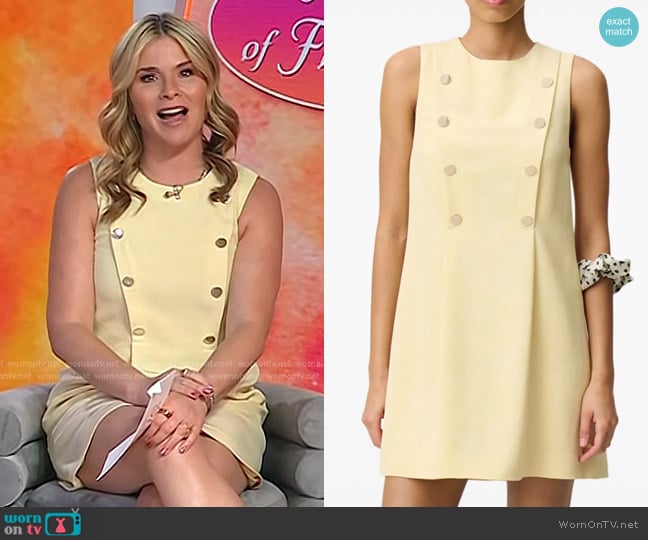 Claudie Pierlot Button-detailing Mini Dress worn by Jenna Bush Hager on Today