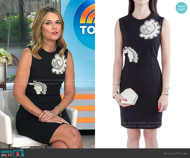 Cotton Applique Detail Sleeveless Pencil Dress by Stella McCartney worn by Savannah Guthrie on Today