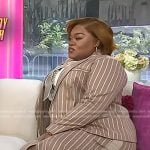 Da’Vine Joy Randolph’s brown stripe blazer and skirt on Today