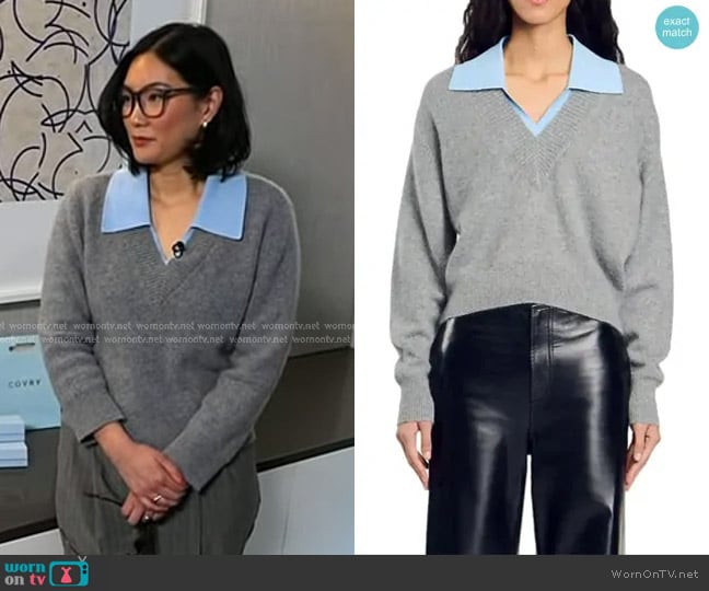 Sandro Double-neck Sweater worn by Florence Shin on Today