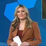 Erin McLaughlin’s brown patch pocket blazer and pants on Today