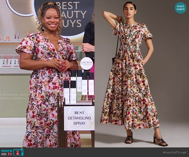 Anthropologie The Somerset Maxi Dress worn by Kara Jillian Brown on Good Morning America