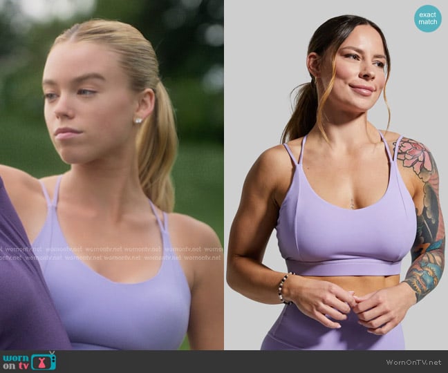 Born Primitive Exhale Sports Bra in colorway worn by Simone DeWitt (Milly Alcock) on Sirens
