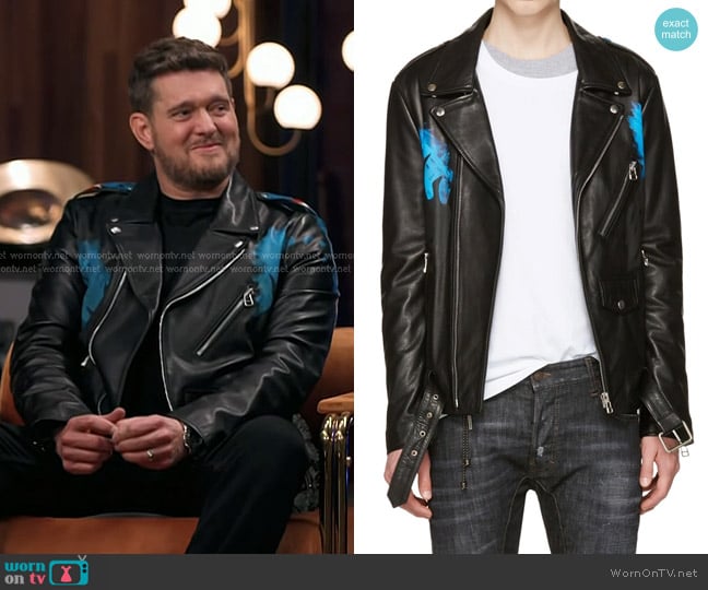 Faith Connexion Brexit Biker Jacket worn by Michael Bublé on The Voice