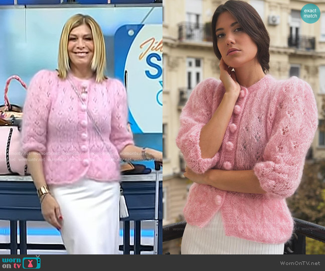 Maridruna Fiona Cardigan in Pink worn by Jill Martin on Today