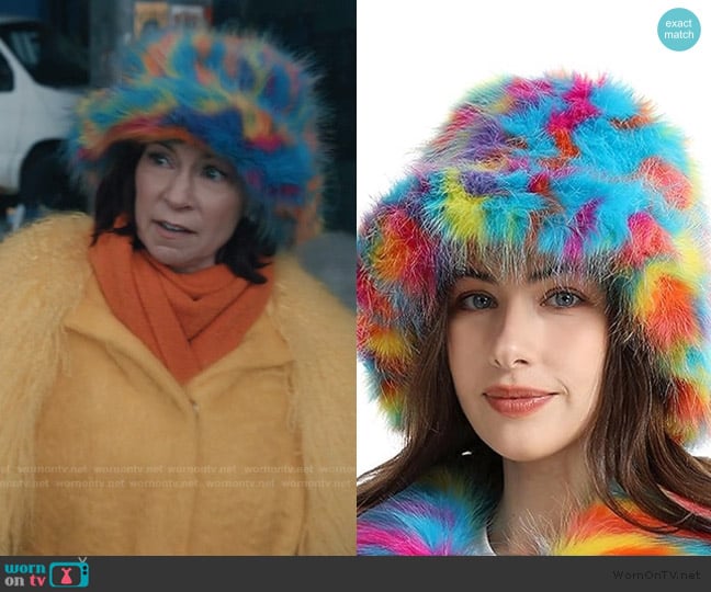Yamerbo Fuzzy Bucket Hat worn by Elsbeth Tascioni (Carrie Preston) on Elsbeth