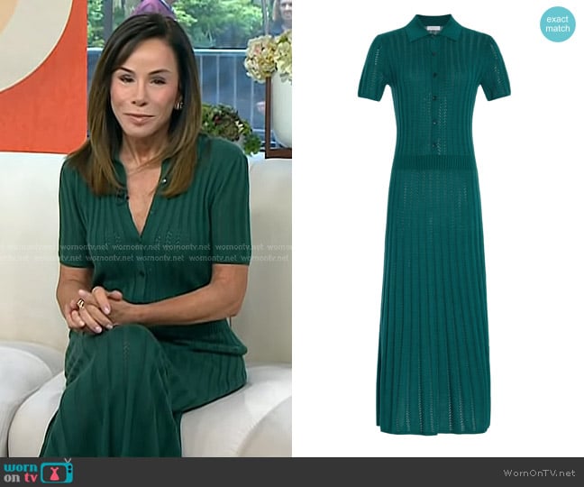 Gabriela Hearst Elvis Cashmere-Silk Midi Shirt Dress worn by Melissa Rivers on Today