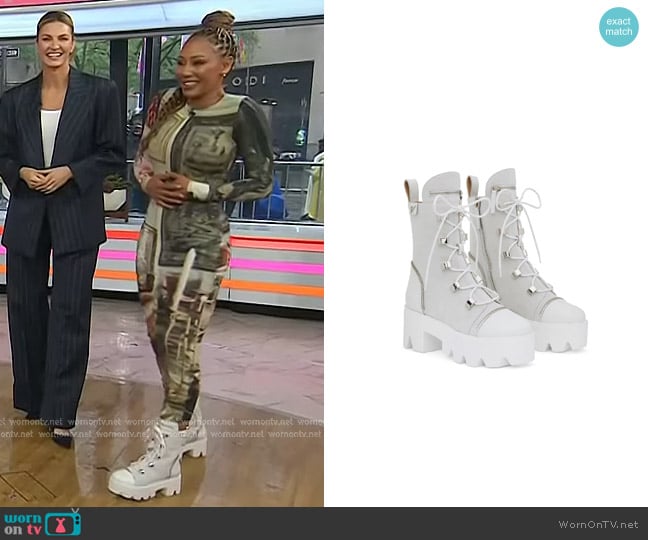 Giuseppe Zanotti Juliett Lace-up Boots worn by Mel B on Today