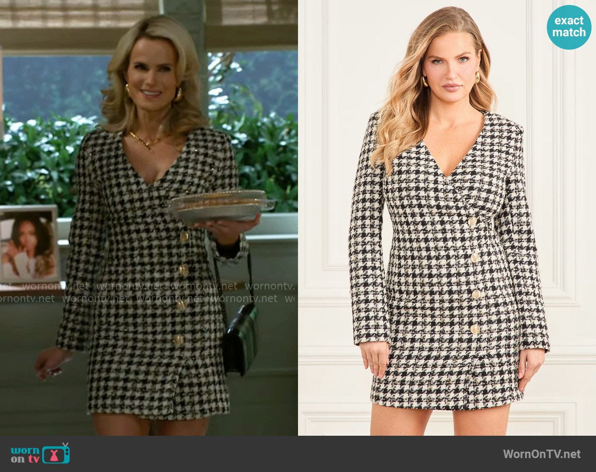 Guess Sevilla Tweed Dress worn by Vanessa McBride (Lauren Buglioli) on Beyond the Gates