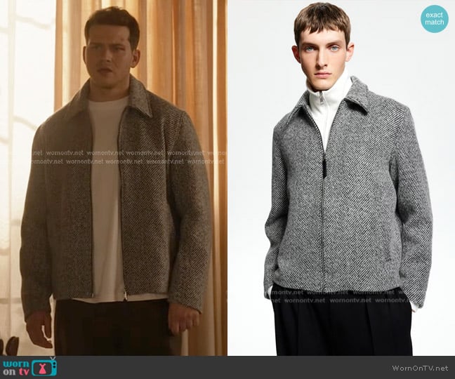 H&M Regular Fit Wool-Blend Jacket worn by Evan Buckley (Oliver Stark) on 9-1-1