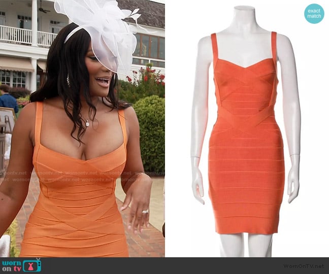 Bandage Dress by Herve Leger worn by Angela Oakley on The Real Housewives of Atlanta