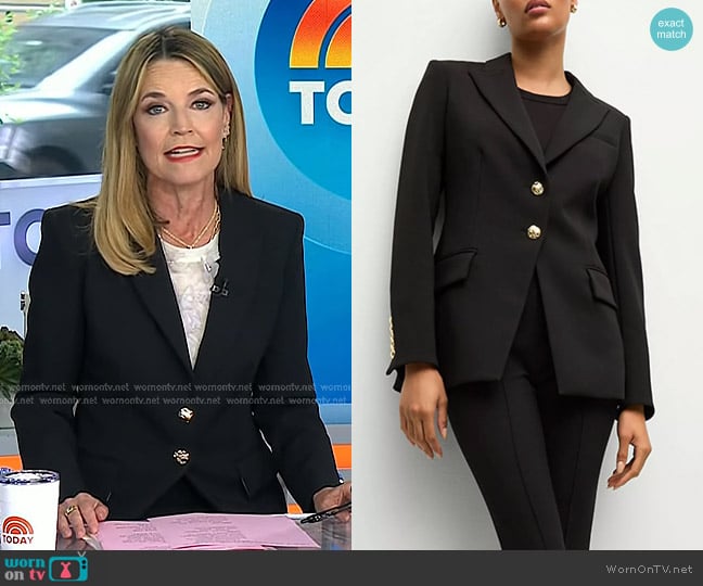 Veronica Beard Izara Dickey Jacket worn by Savannah Guthrie on Today