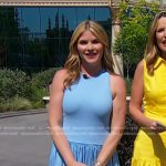 Jenna’s blue print sleeveless midi dress on Today