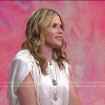 Jenna’s champagne satin midi dress on Today