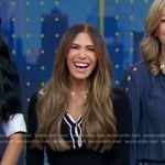 Jessi Ngatikaura’s black contrat trim polo dress on Good Morning America