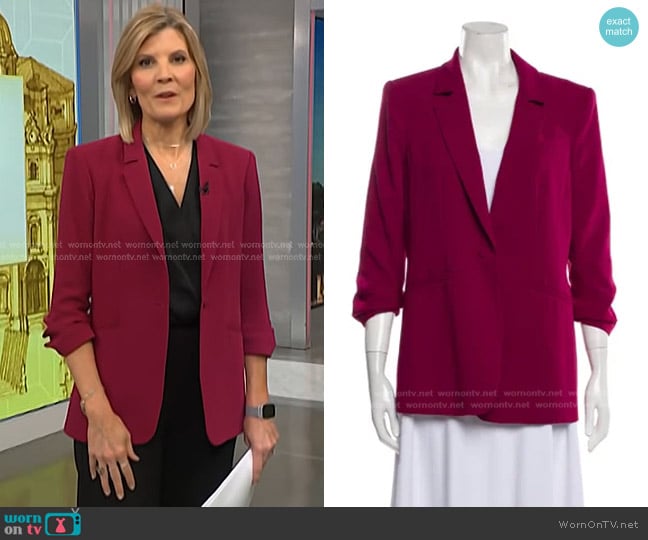 Cinq a Sept Khloe Blazer worn by Kate Snow on NBC News Daily