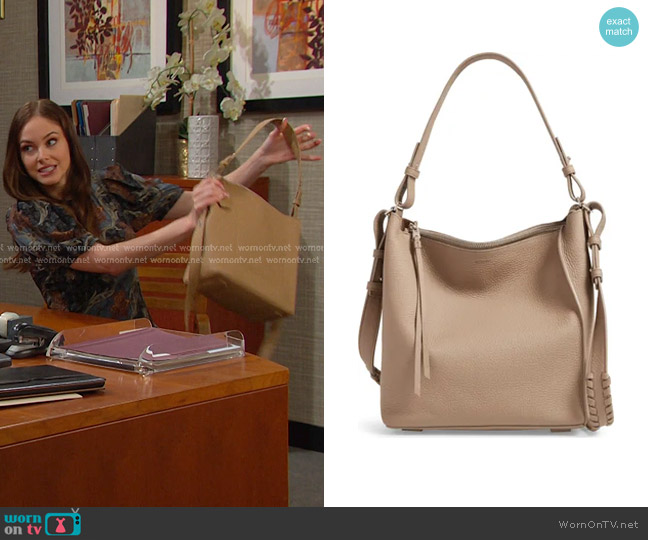 All Saints Kita Leather Crossbody Bag worn by Stephanie Johnson (Abigail Klein) on Days of our Lives