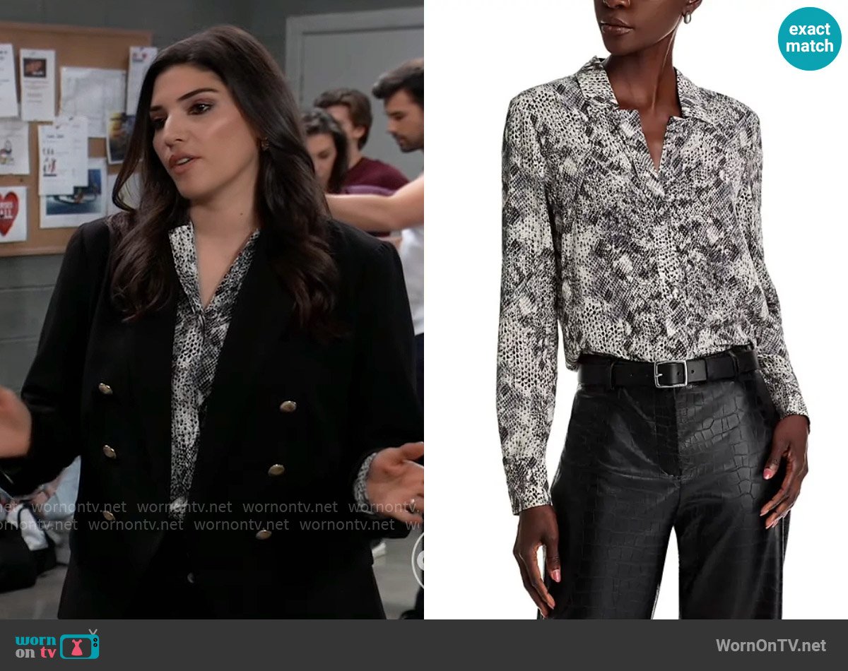Kobi Halperin Amory Blouse worn by Brook Lynn Quartermaine (Amanda Setton) on General Hospital
