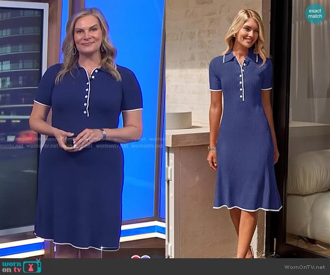 MEROKEETY Ribbed Knit Midi Dress worn by Emily West on Today
